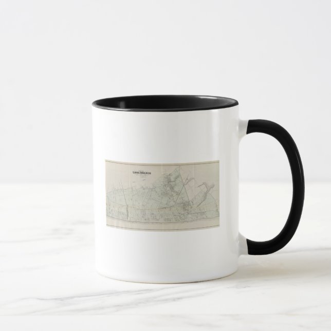 Map of Long Branch, NJ Mug (Right)