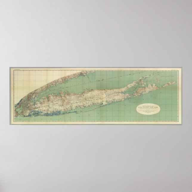 Map Of Long Island Poster (Front)