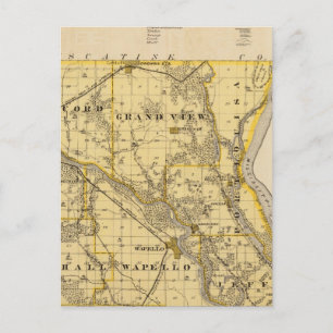 Map of Louisa County, State of Iowa Postcard