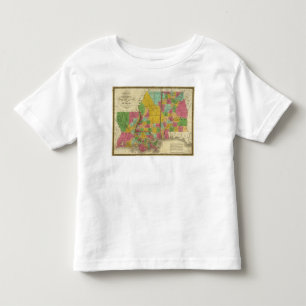 Map of Louisiana, Mississippi and Alabama Toddler T-Shirt