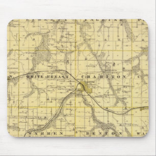 Map of Lucas County, State of Iowa Mouse Mat