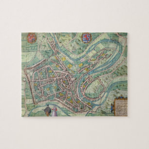 Map of Luxembourg, from 'Civitates Orbis Terrarum' Jigsaw Puzzle