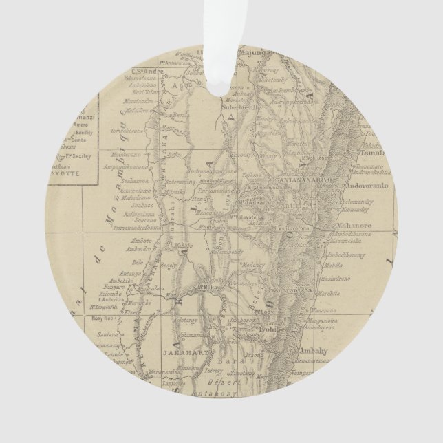 Map of Madagascar Ornament (Front)