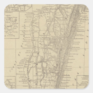 Map of Madagascar Square Sticker
