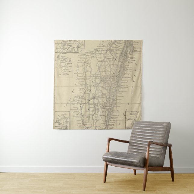 Map of Madagascar Tapestry (In Situ)