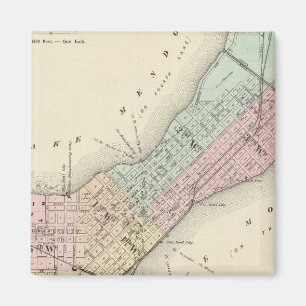 Map of Madison, Wisconsin Magnet