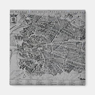 Map of Madrid Magnet