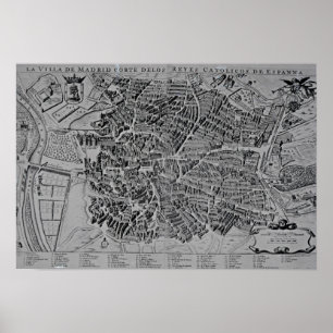 Map of Madrid Poster