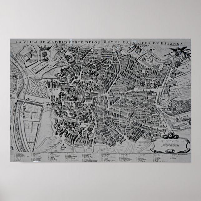 Map of Madrid Poster (Front)