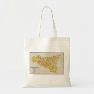 Map of Mafia Activity in Sicily Italy 1900 Tote Bag