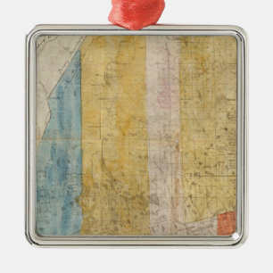 Map of Maine Metal Tree Decoration