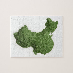 Map of Mainland China made of grass Jigsaw Puzzle