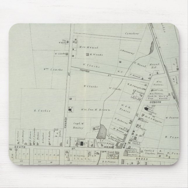 Map of Manasquan, New Jersey Mouse Mat (Front)