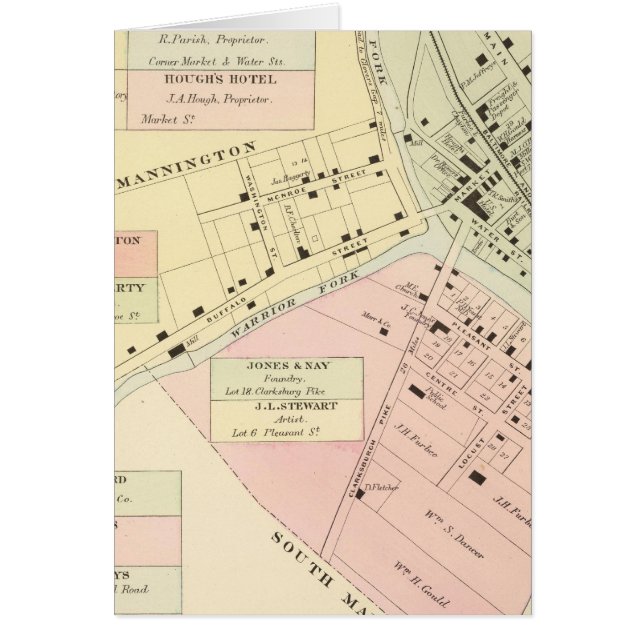 Map of Mannington, West Virginia (Front)