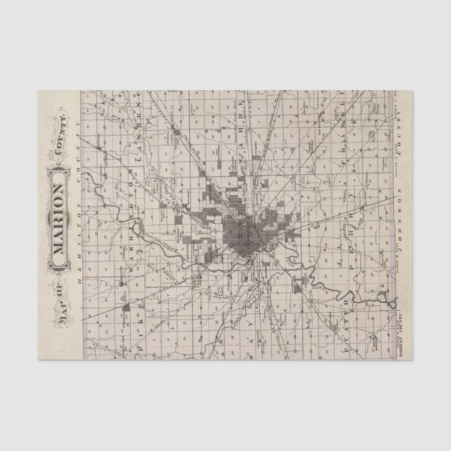 Map of Marion County 2 Tissue Paper (Front)