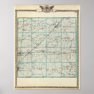 Map of Marion County Poster