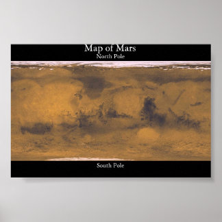 Map of Mars Poster