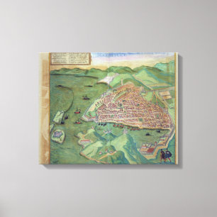 Map of Marseilles, from 'Civitates Orbis Terrarum' Canvas Print
