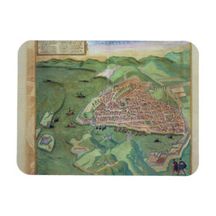 Map of Marseilles, from 'Civitates Orbis Terrarum' Magnet