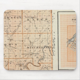 Map of Martin County with Shoals, Loogootee Mouse Mat