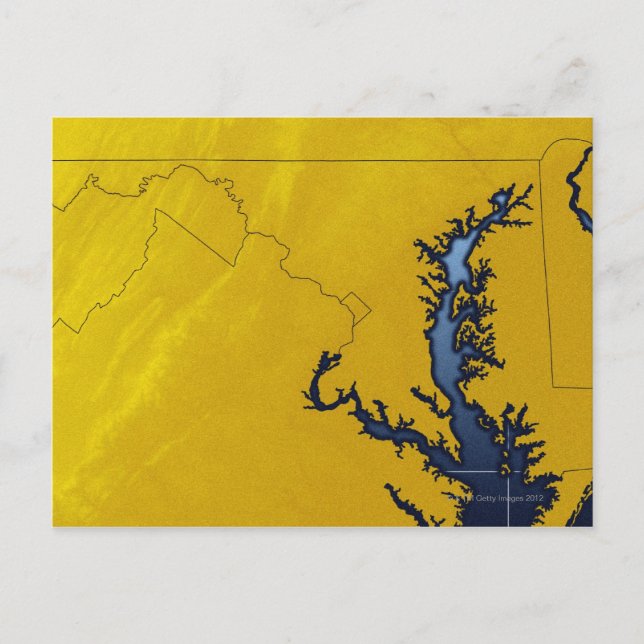 Map of Maryland 4 Postcard (Front)