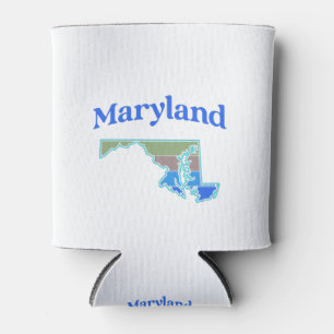 Map of Maryland Can Cooler