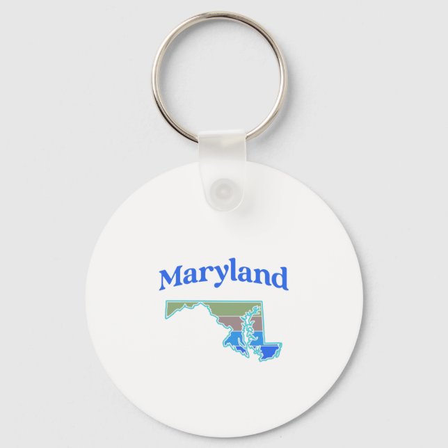 Map of Maryland  Key Ring (Front)