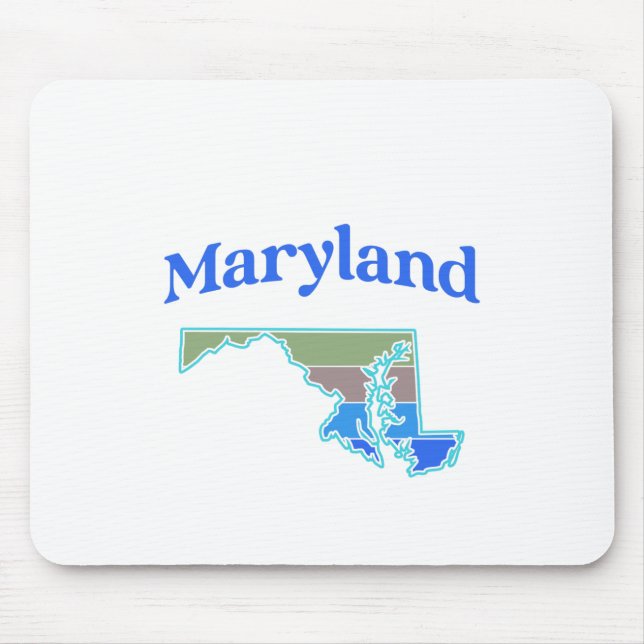 Map of Maryland Mouse Mat (Front)