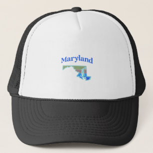 Map of Maryland Trucker Hat