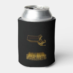 Map of Massachusetts, Gold Map Can Cooler