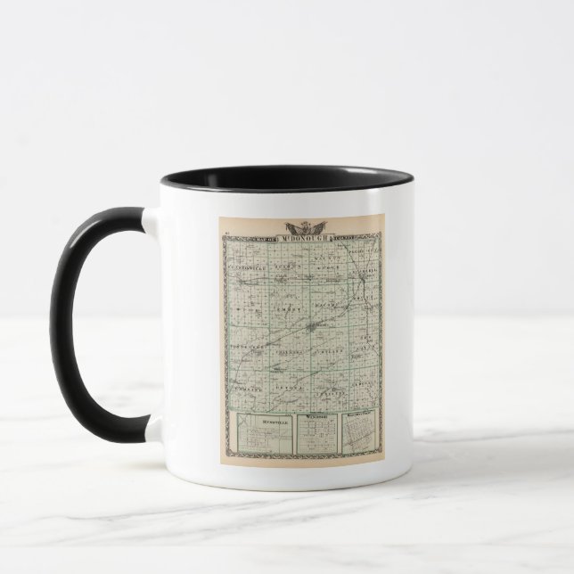Map of McDonough County, Rushville Mug (Left)