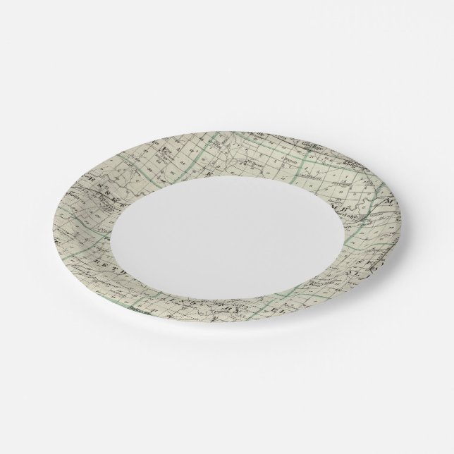 Map of McDonough County, Rushville Paper Plate (Angled)