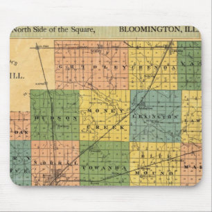 Map of McLean County, Illinois 1886 Mouse Mat