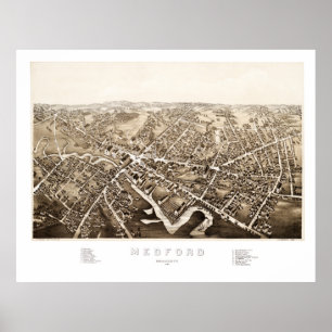 Map of Medford, Massachusetts from 1880 Poster