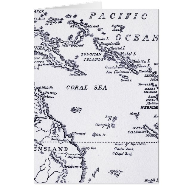 Map of Melanesia (Front)