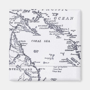 Map of Melanesia Magnet