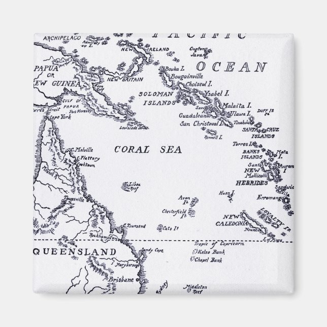 Map of Melanesia Magnet (Front)