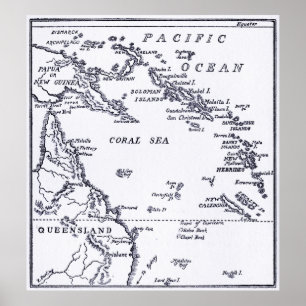 Map of Melanesia Poster