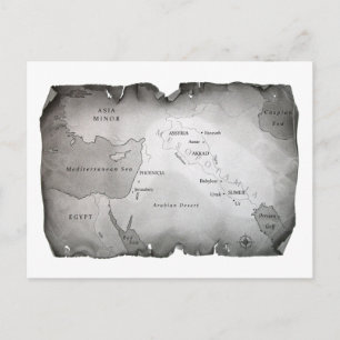 MAP OF MESOPOTAMIA Postcard