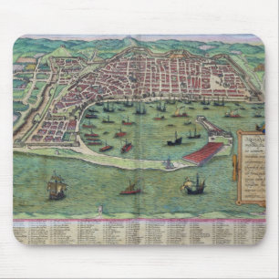 Map of Messina, from 'Civitates Orbis Terrarum' by Mouse Mat