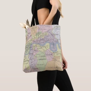 Map of Metropolitan Parliamentary Boroughs Tote Bag