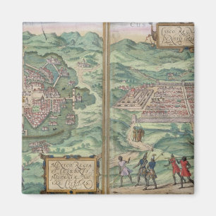 Map of Mexico and Cuzco, from 'Civitates Orbis Ter Magnet