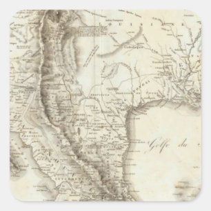 Map of Mexico and neighbouring countries Square Sticker