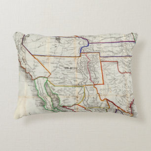 Map Of Mexico & California Decorative Cushion