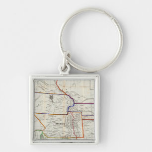 Map Of Mexico & California Key Ring