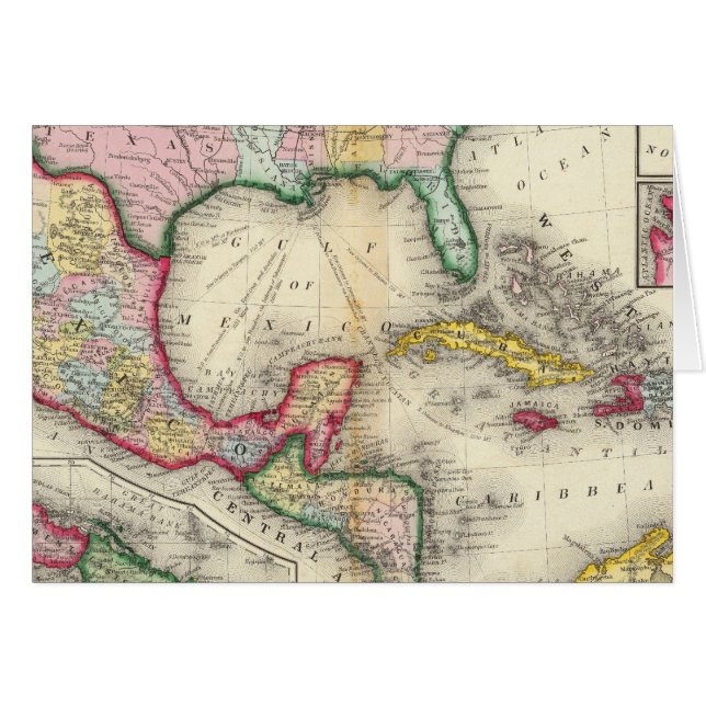 Map Of Mexico, Central America (Front Horizontal)