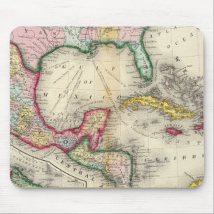 Map Of Mexico, Central America Mouse Mat