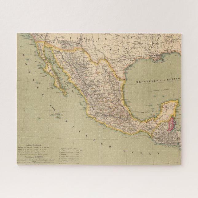 Map of Mexico Jigsaw Puzzle (Horizontal)