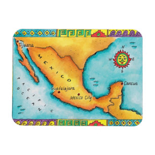 Map of Mexico Magnet