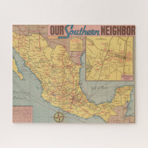 Map of Mexico - "Our Southern Neighbour" Jigsaw Puzzle
